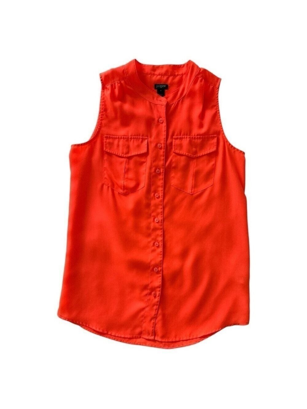 J.Crew Sleeveless Button Front Top Size 4